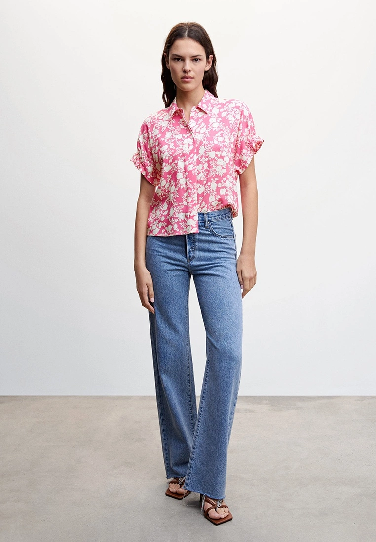 Mango Flowers Printed Shirt 6 Mango Flowers Printed Shirt - Image 4