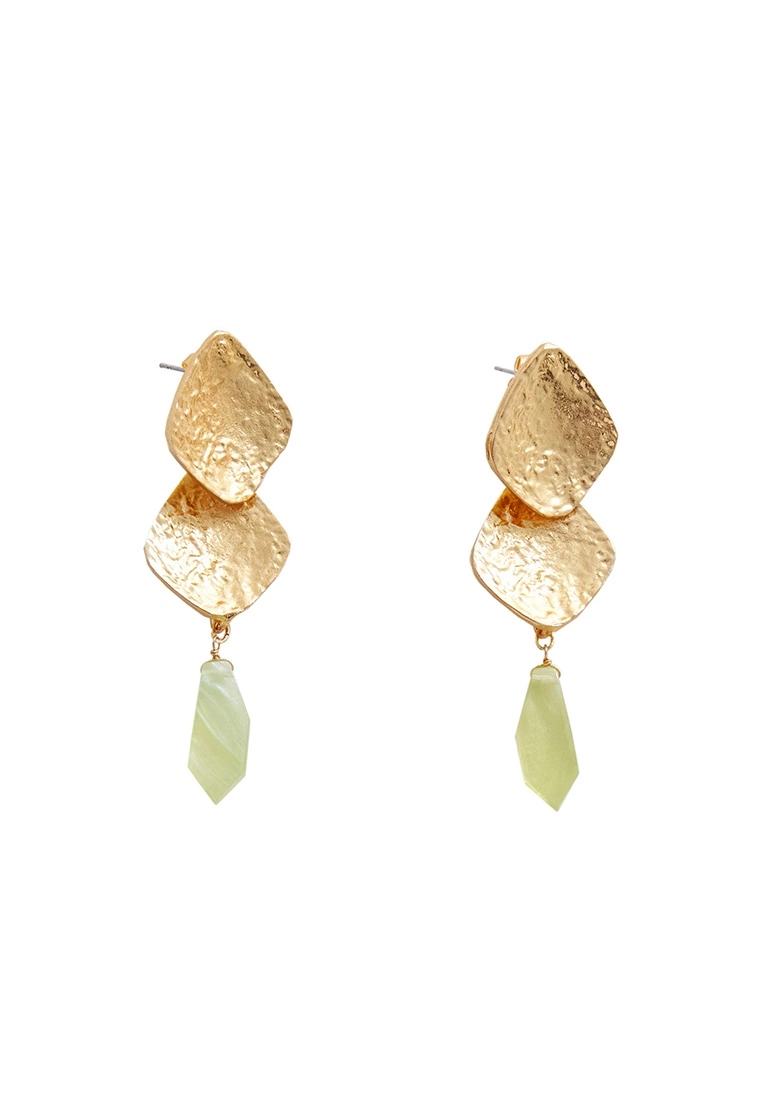 Mango Beaded Pendant Earrings 3 Mango Beaded Pendant Earrings