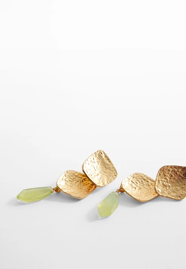 Mango Beaded Pendant Earrings 4 Mango Beaded Pendant Earrings - Image 2