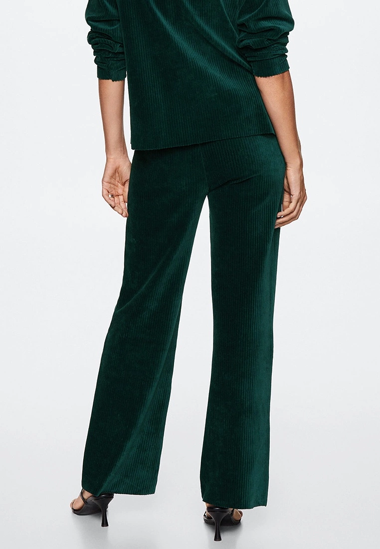 Mango Corduroy Trousers With Elastic Waist 4 Mango Corduroy Trousers With Elastic Waist - Image 2