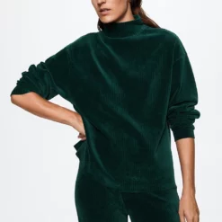 Mango Corduroy Trousers With Elastic Waist 8 Mango Corduroy Trousers With Elastic Waist -Mango popular store mango 9178 0436336 3