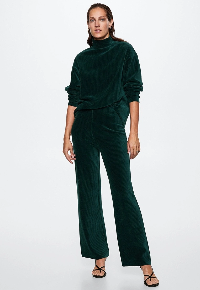 Mango Corduroy Trousers With Elastic Waist 6 Mango Corduroy Trousers With Elastic Waist - Image 4