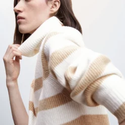 Mango Striped Turtleneck Sweater -Mango popular store mango 9181 0877836 3