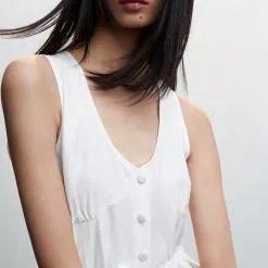 Mango Buttoned Bow Dress -Mango popular store mango 9186 8967836 3