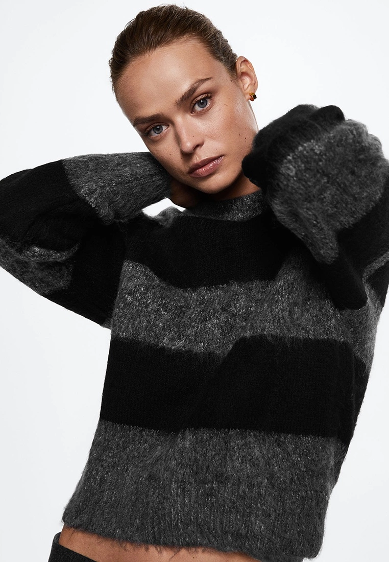 Mango Round-Neck Striped Sweater 6 Mango Round-Neck Striped Sweater - Image 4