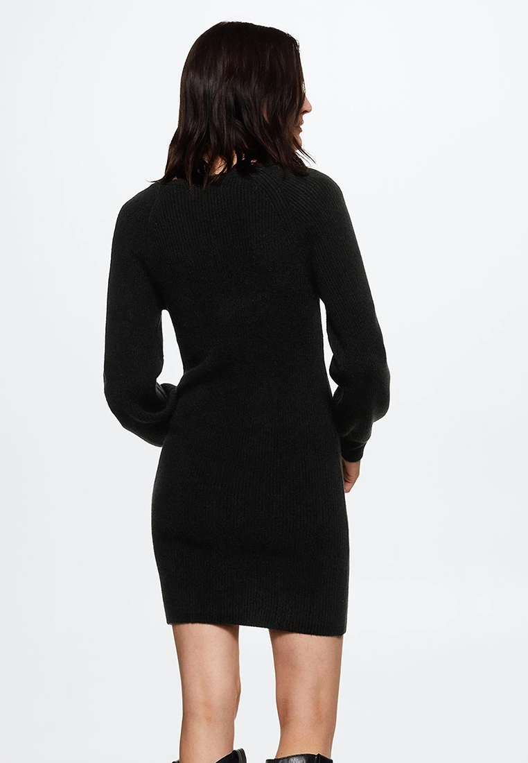 Mango Puffed Sleeves Knit Dress 4 Mango Puffed Sleeves Knit Dress - Image 2