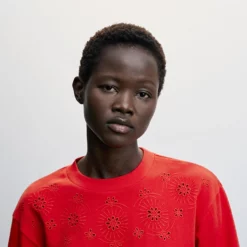 Mango Embroidered Cotton Sweatshirt -Mango popular store mango 9275 5677836 3