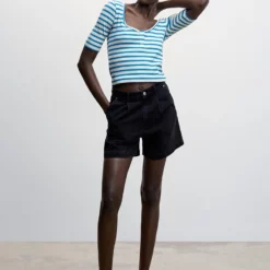 Mango Striped Rib T-Shirt 11 Mango Striped Rib T-Shirt -Mango popular store mango 9296 5387836 4