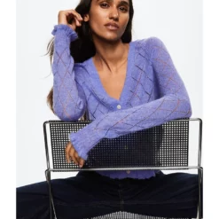 Mango Openwork Knit Cardigan -Mango popular store mango 9370 9522726 3