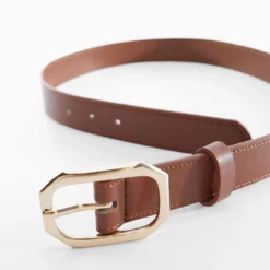 Mango Belt with Geometric Buckle -Mango popular store mango 9385 2816936 3