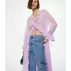 Mango Ruffles Flowy Dress -Mango popular store mango 9392 9906816 4