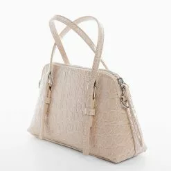 Mango Crocodile-Effect Double Handle Bag -Mango popular store mango 9398 5316936 3