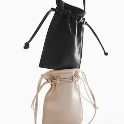 Mango Mini Leather Bucket Bag -Mango popular store mango 9400 0716936 5