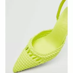 Mango Braided Slingback Pump Heels -Mango popular store mango 9420 5506816 4