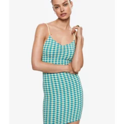 Mango Fitted Textured Dress