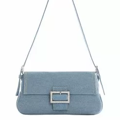 Mango Denim Buckle Bag