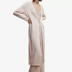 Mango Ribbed Long Cardigan