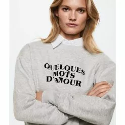 Mango Message Cotton Sweatshirt -Mango popular store mango 9484 3622726 4