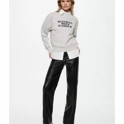 Mango Message Cotton Sweatshirt -Mango popular store mango 9484 3622726 5