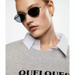 Mango Message Cotton Sweatshirt -Mango popular store mango 9485 3622726 6