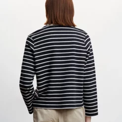 Mango Striped Cotton-Blend Sweatshirt -Mango popular store mango 9509 1648046 3