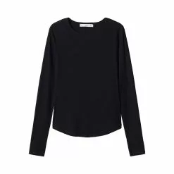 Mango Ribbed Long-Sleeved T-Shirt -Mango popular store mango 9525 0148046 7