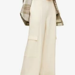 Mango Wideleg Pants With Pockets