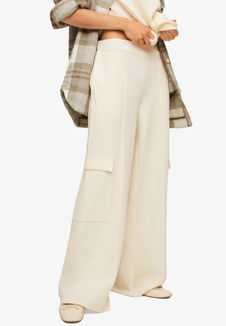Mango Wideleg Pants With Pockets 2 Mango Wideleg Pants With Pockets