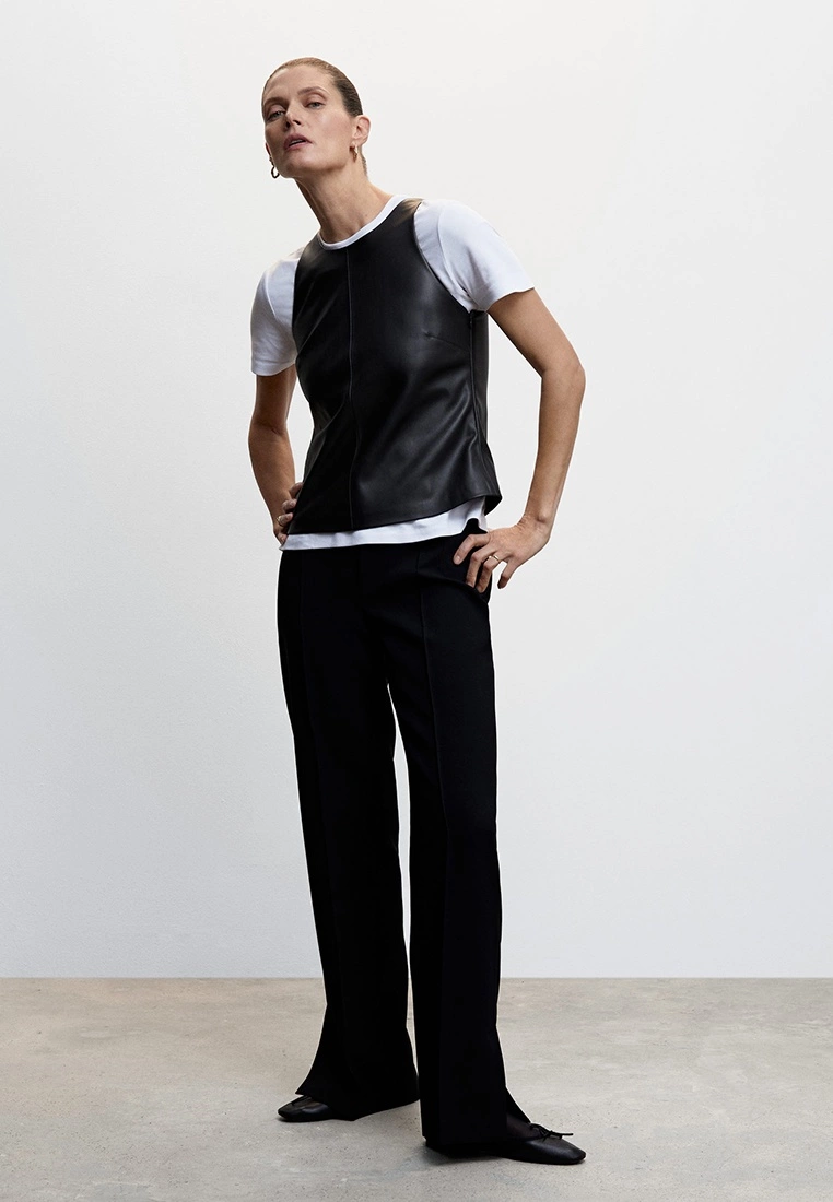 Mango Leather-Effect Top 8 Mango Leather-Effect Top - Image 6