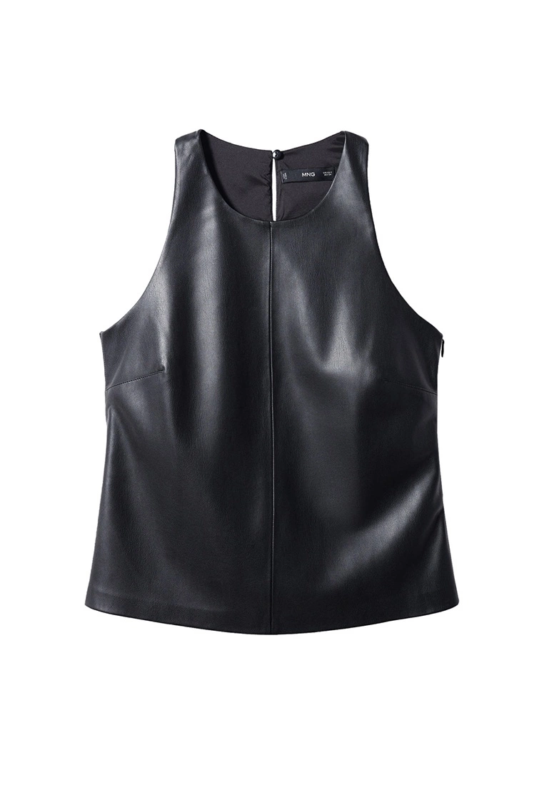 Mango Leather-Effect Top 10 Mango Leather-Effect Top - Image 8