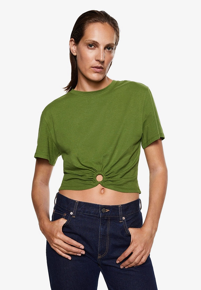 Mango Hoop Detail T-Shirt 3 Mango Hoop Detail T-Shirt