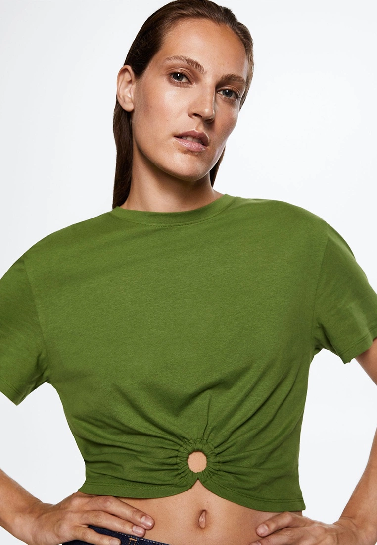 Mango Hoop Detail T-Shirt 5 Mango Hoop Detail T-Shirt - Image 3