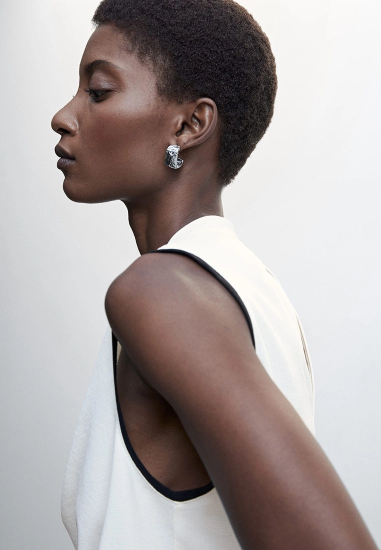 Mango Contrast Sleeve Blouse 5 Mango Contrast Sleeve Blouse - Image 3