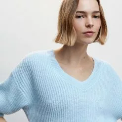 Mango V-Neck Ribbed Knit Sweater -Mango popular store mango 9565 7348046 5