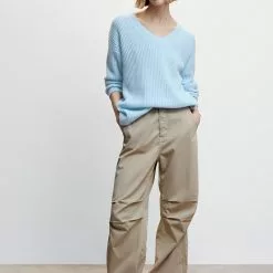 Mango V-Neck Ribbed Knit Sweater -Mango popular store mango 9565 7348046 6