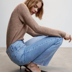 Mango High-Rise Straight Jeans -Mango popular store mango 9592 2888046 5