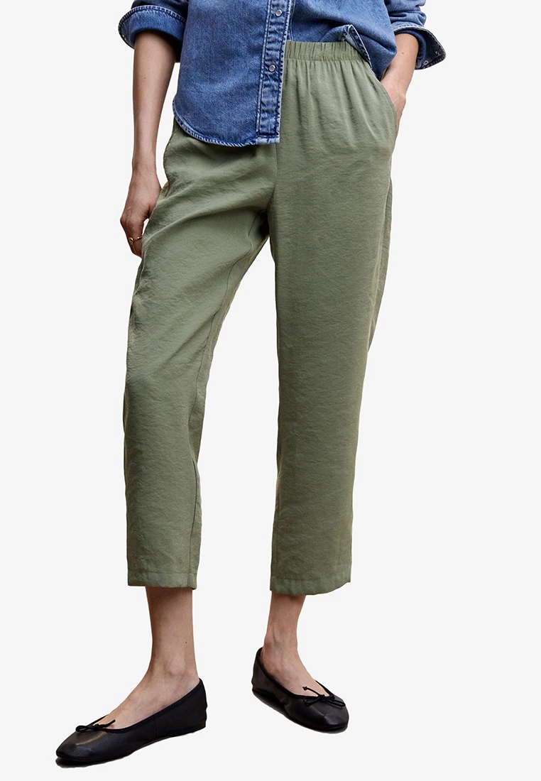 Mango Elastic Waist Modal Trousers 3 Mango Elastic Waist Modal Trousers