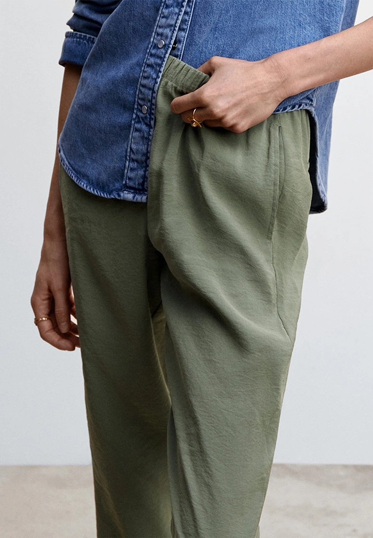Mango Elastic Waist Modal Trousers 6 Mango Elastic Waist Modal Trousers - Image 4
