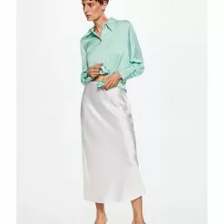 Mango Satin Finish Flowy Shirt -Mango popular store mango 9615 0916626 5