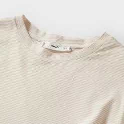 Mango Striped Cotton T-Shirt -Mango popular store mango 9632 6471036 5