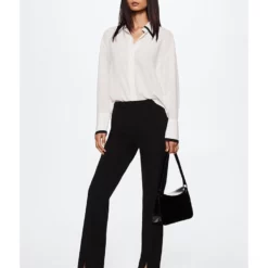 Mango Contrast Trim Shirt -Mango popular store mango 9705 2916626 4