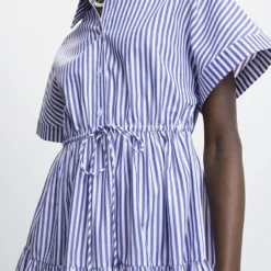 Mango Striped Ruffle Dress -Mango popular store mango 9794 4336536 3