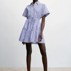 Mango Striped Ruffle Dress -Mango popular store mango 9794 4336536 4