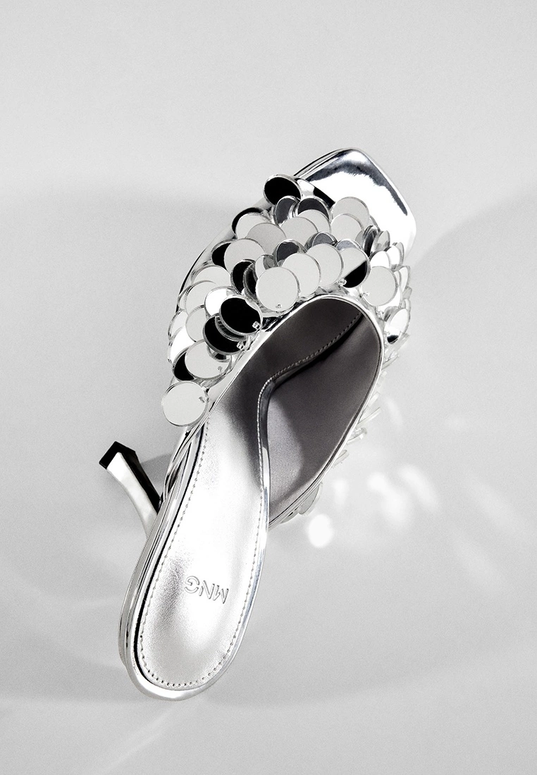 Mango Sequin Heels with Mirror Detail 7 Mango Sequin Heels with Mirror Detail - Image 5