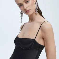 Mango Corset Neckline Satin Dress -Mango popular store mango 9827 0605146 5