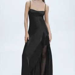 Mango Corset Neckline Satin Dress -Mango popular store mango 9828 0605146 7