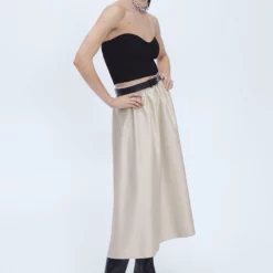 Mango Midi Satin Skirt -Mango popular store mango 9833 2215146 4