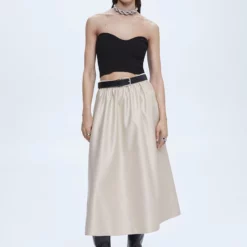 Mango Midi Satin Skirt -Mango popular store mango 9833 2215146 5