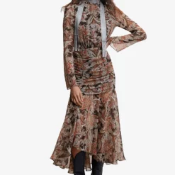 Mango Paisley Print Dress