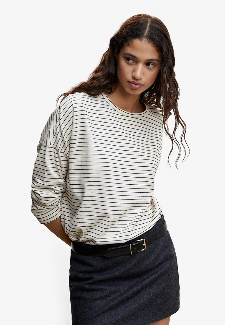 Mango Striped Long Sleeves T-Shirt 3 Mango Striped Long Sleeves T-Shirt